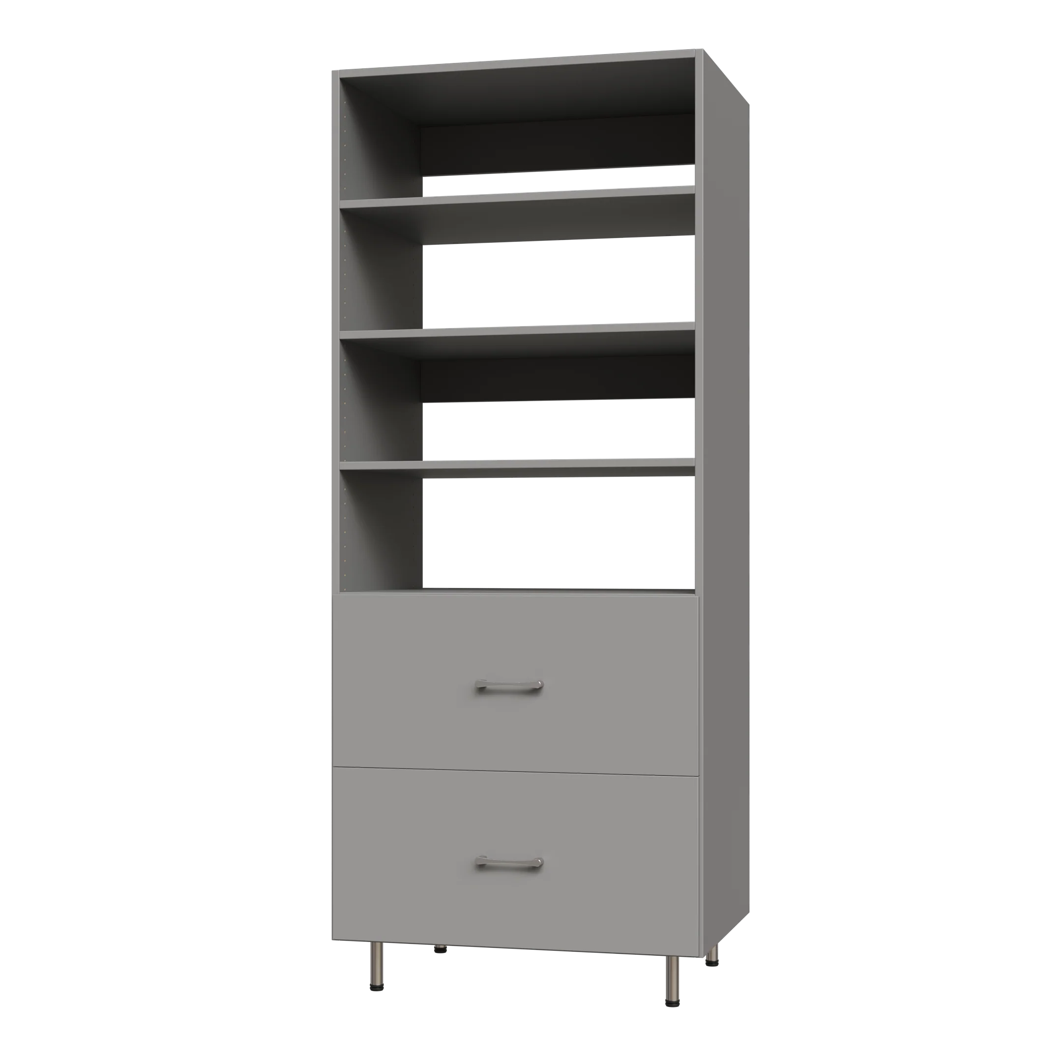 2 Drawer Garage Tall Shelf Tower - Image 3