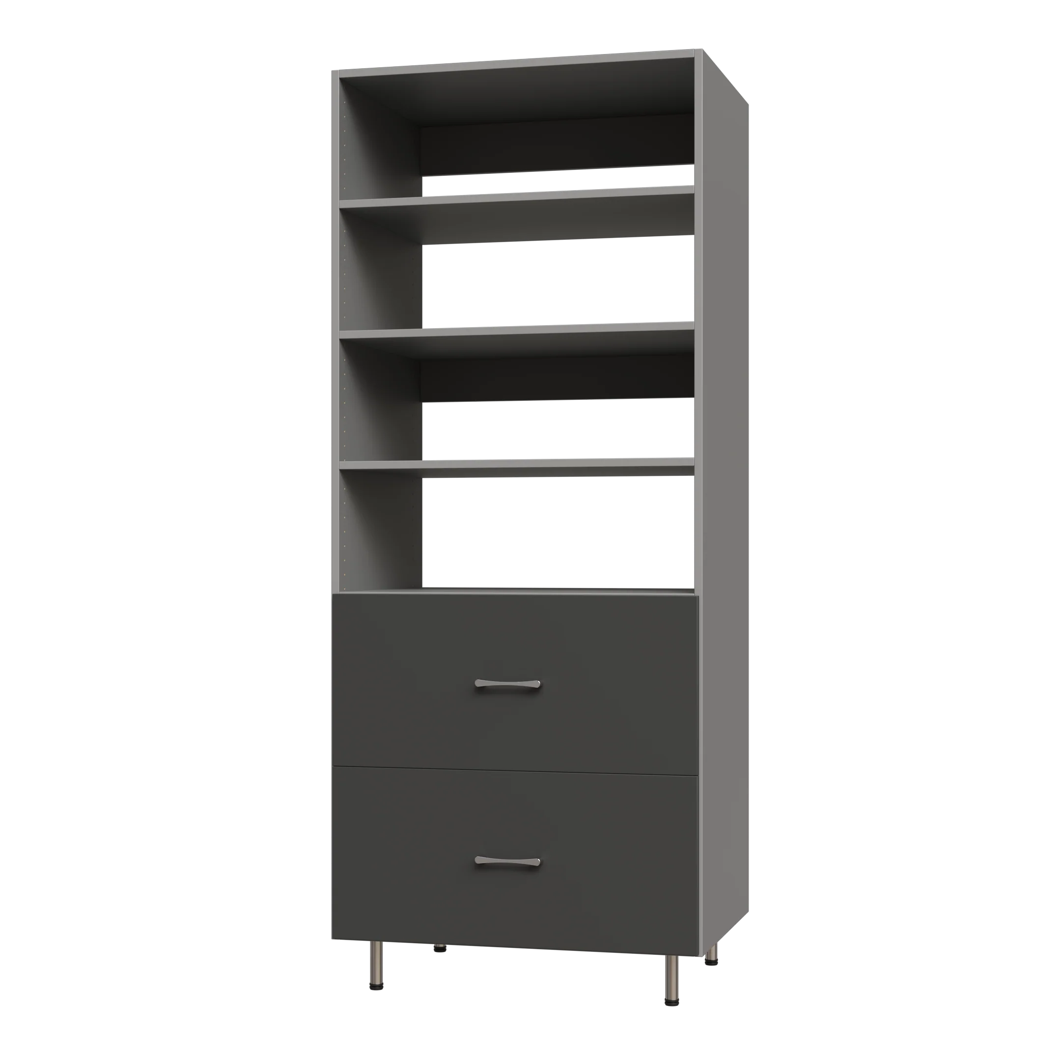 2 Drawer Garage Tall Shelf Tower - Image 4