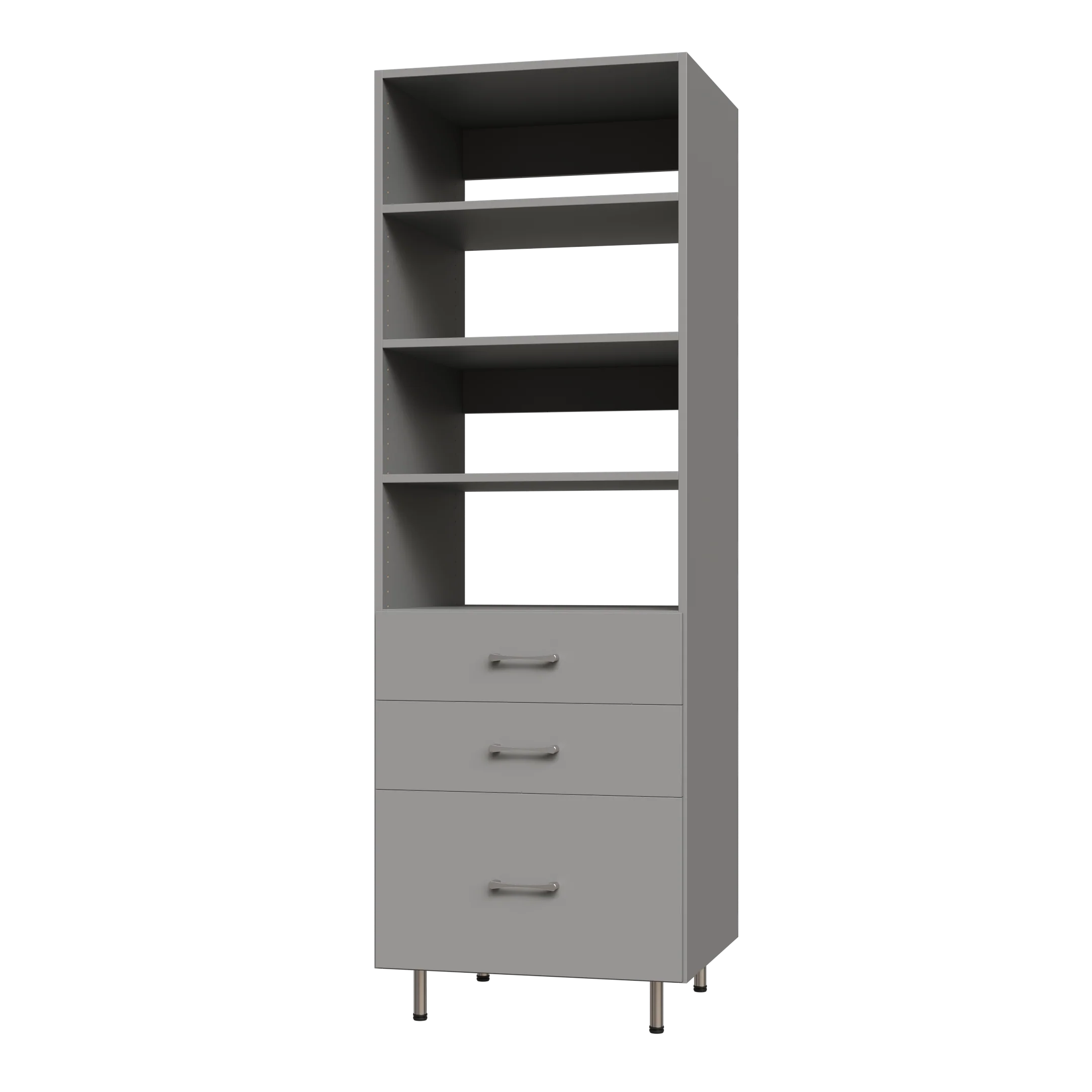 3 Drawer Garage Tall Shelf Tower