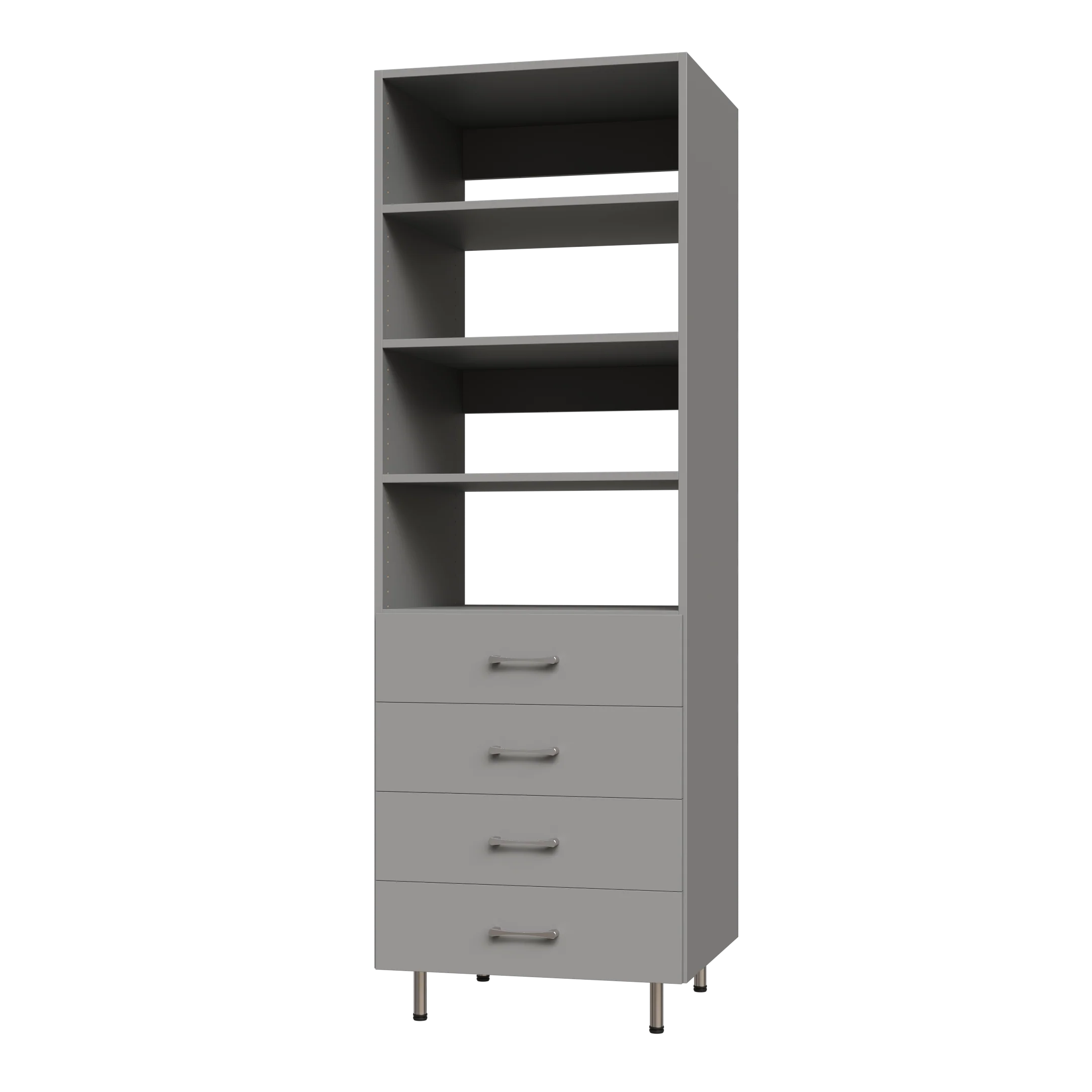 4 Drawer Garage Tall Shelf Tower
