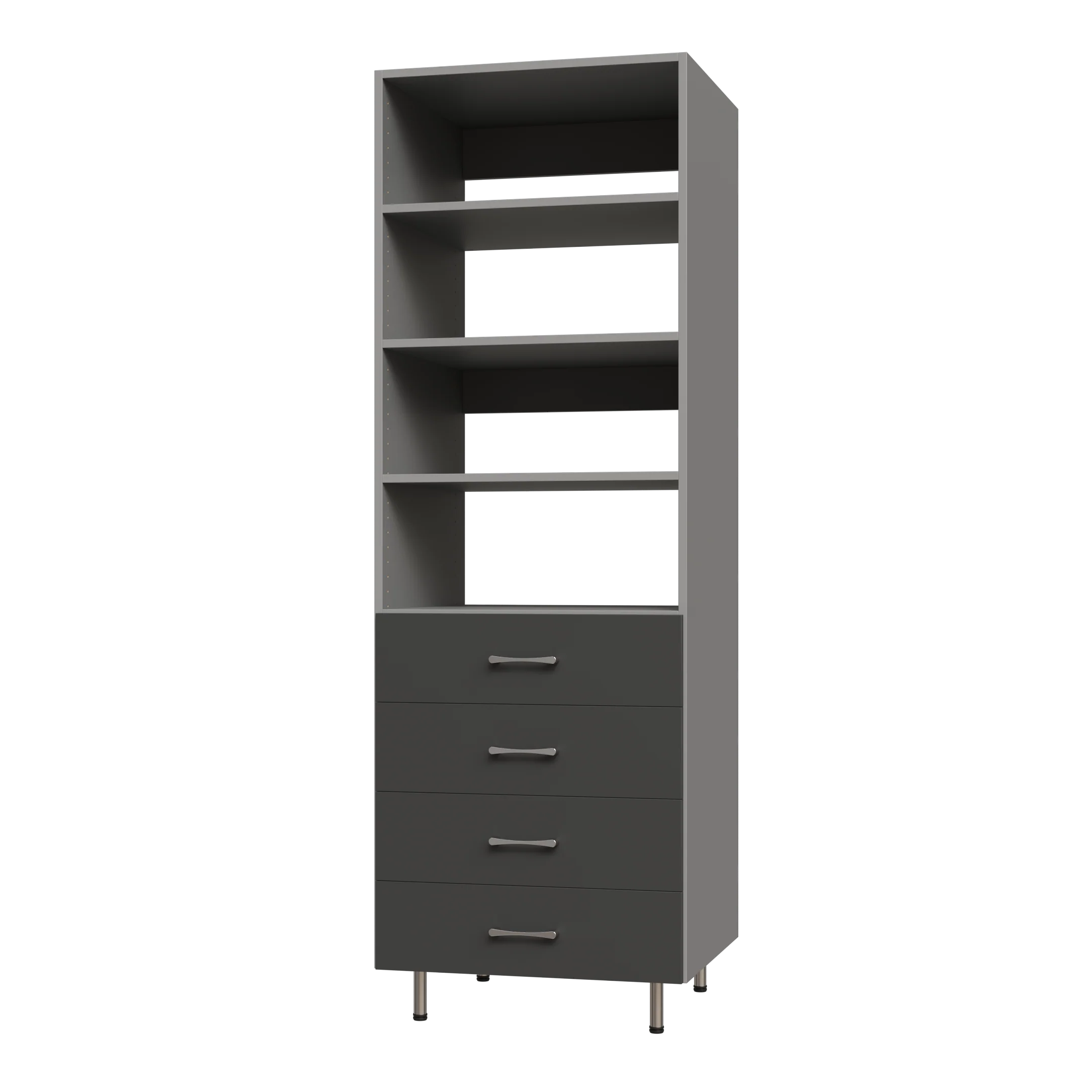 4 Drawer Garage Tall Shelf Tower - Image 2