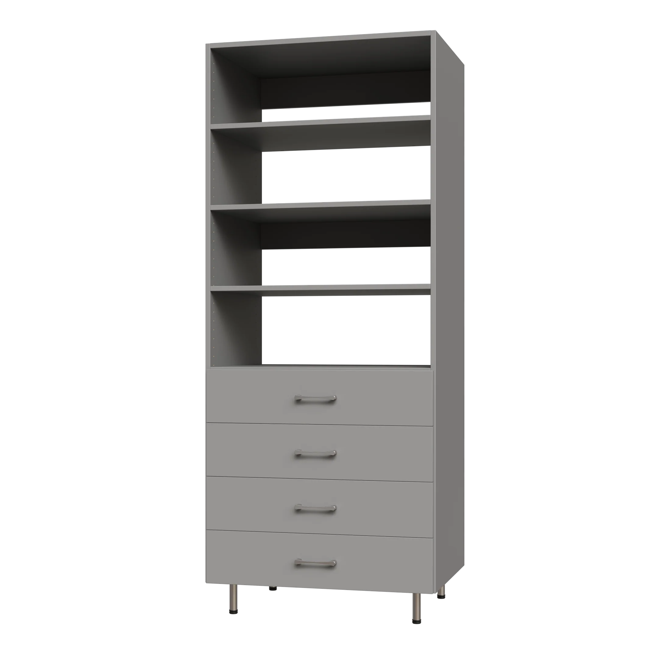 4 Drawer Garage Tall Shelf Tower - Image 3