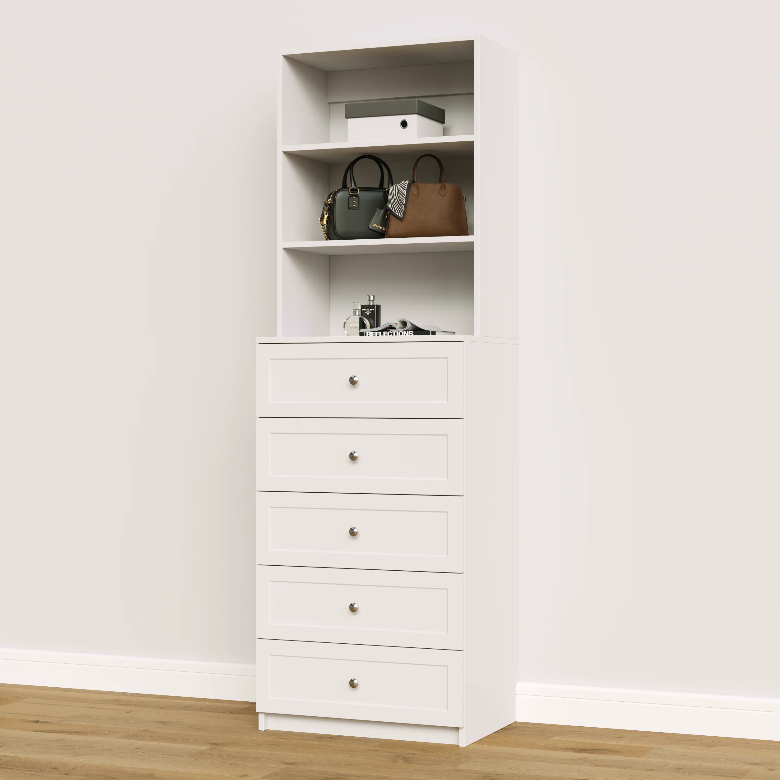 5 Drawer Hutch Tower - Image 7
