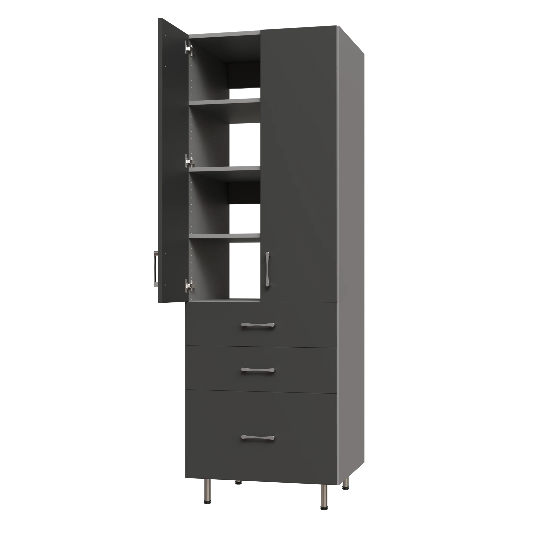 Upper Door, 3 Drawer Garage Tall Shelf Tower - Image 4