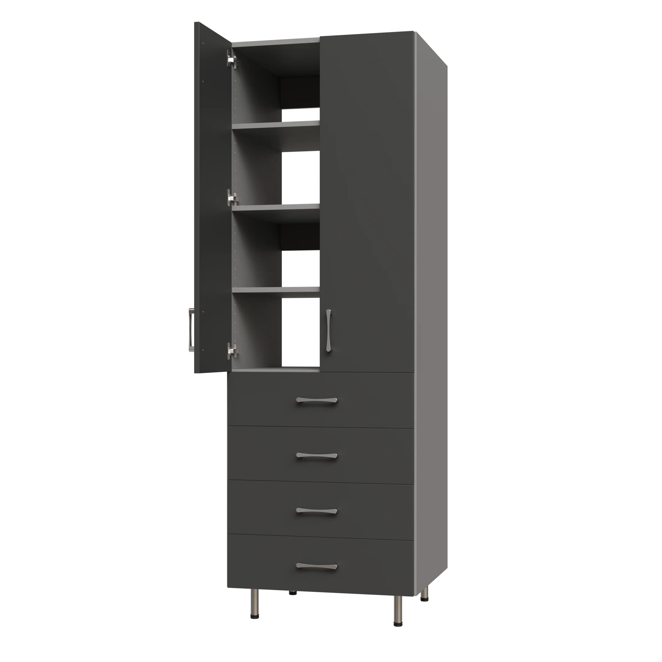 Upper Door, 4 Drawer Garage Tall Shelf Tower - Image 4