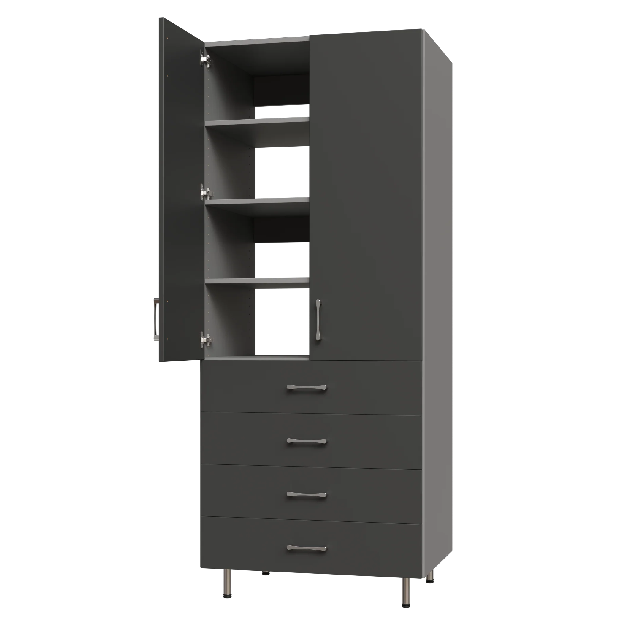 Upper Door, 4 Drawer Garage Tall Shelf Tower - Image 8