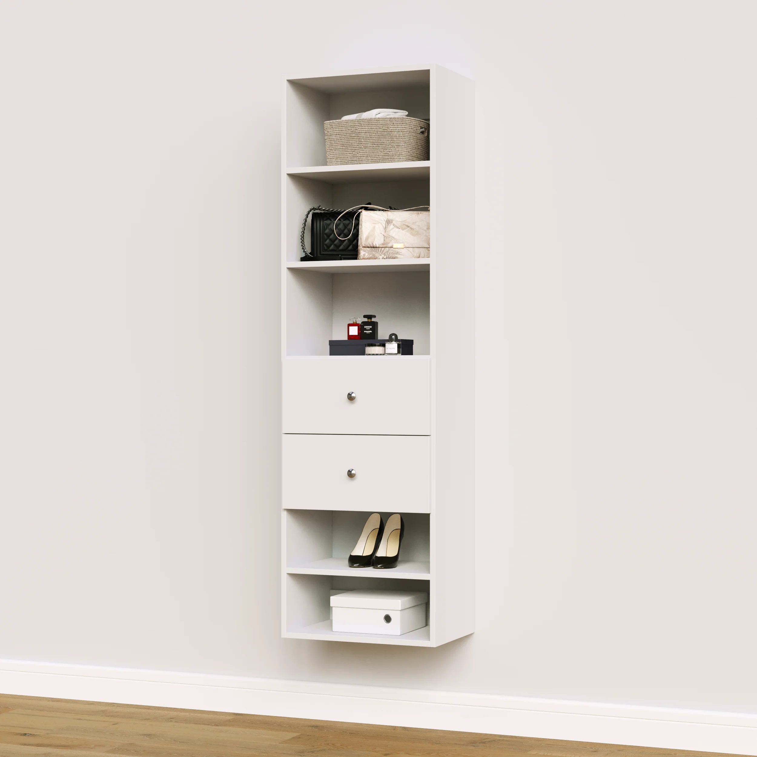 Vista 2 Drawer Shelf Tower - Image 3