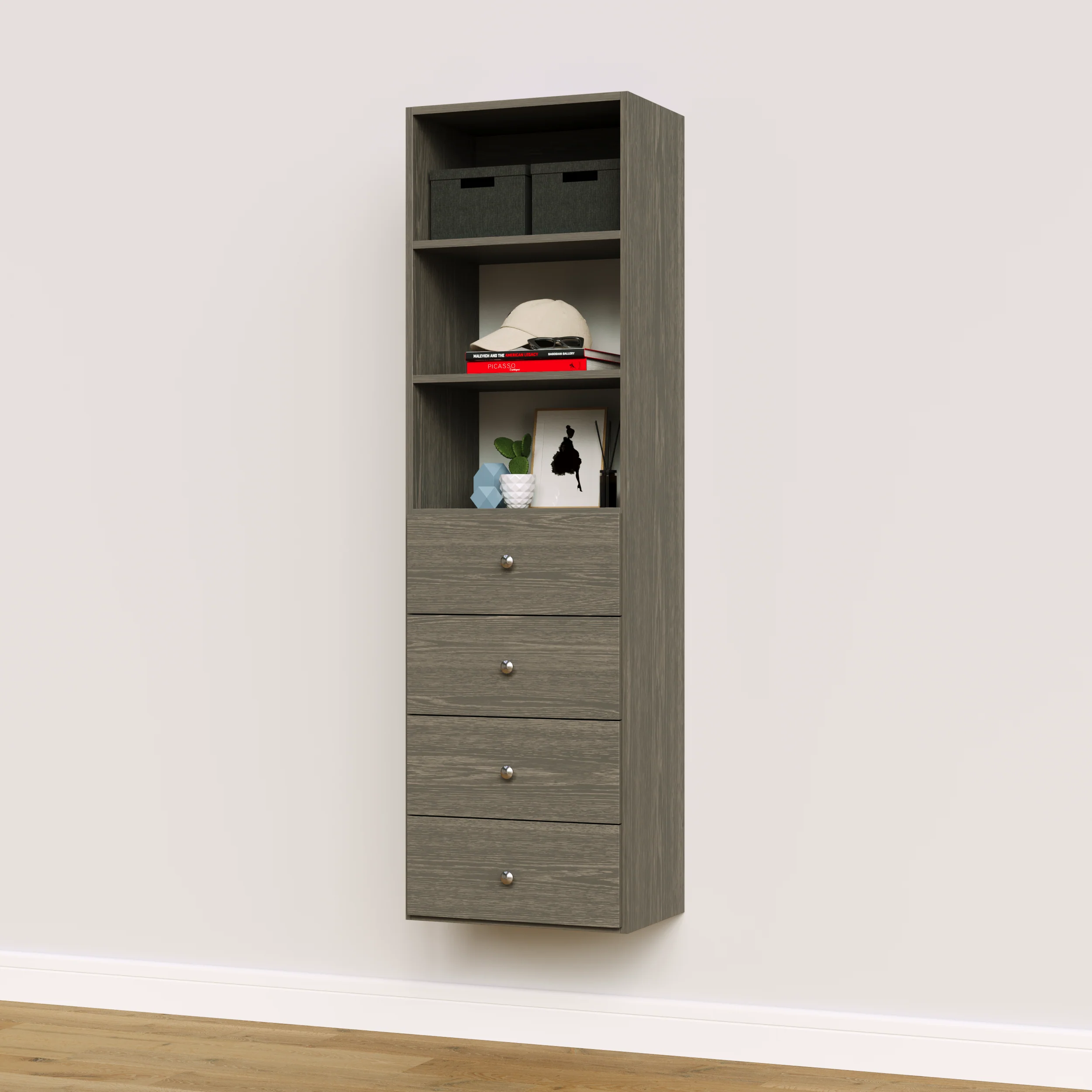 Vista 4 Drawer Shelf Tower - Image 15