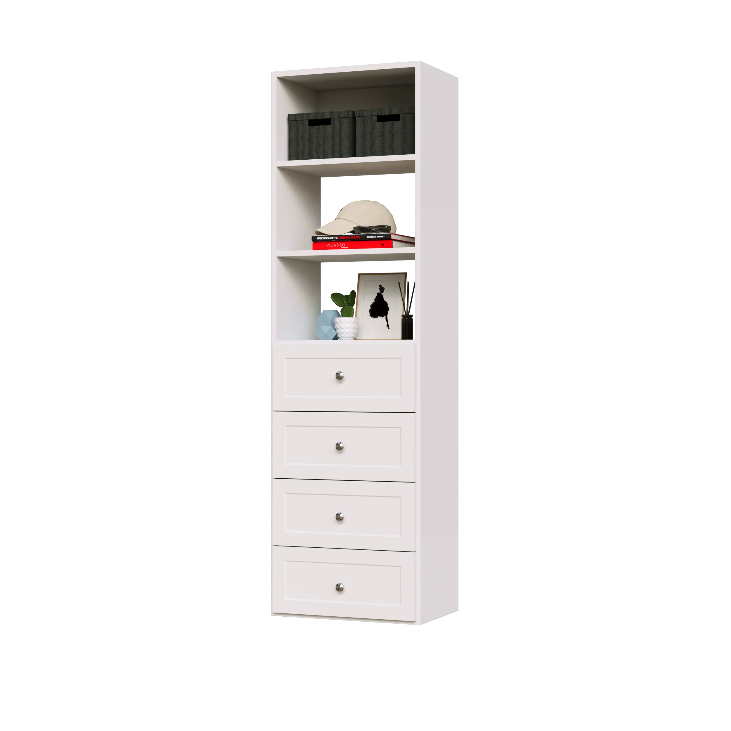Vista 4 Drawer Shelf Tower - Image 5