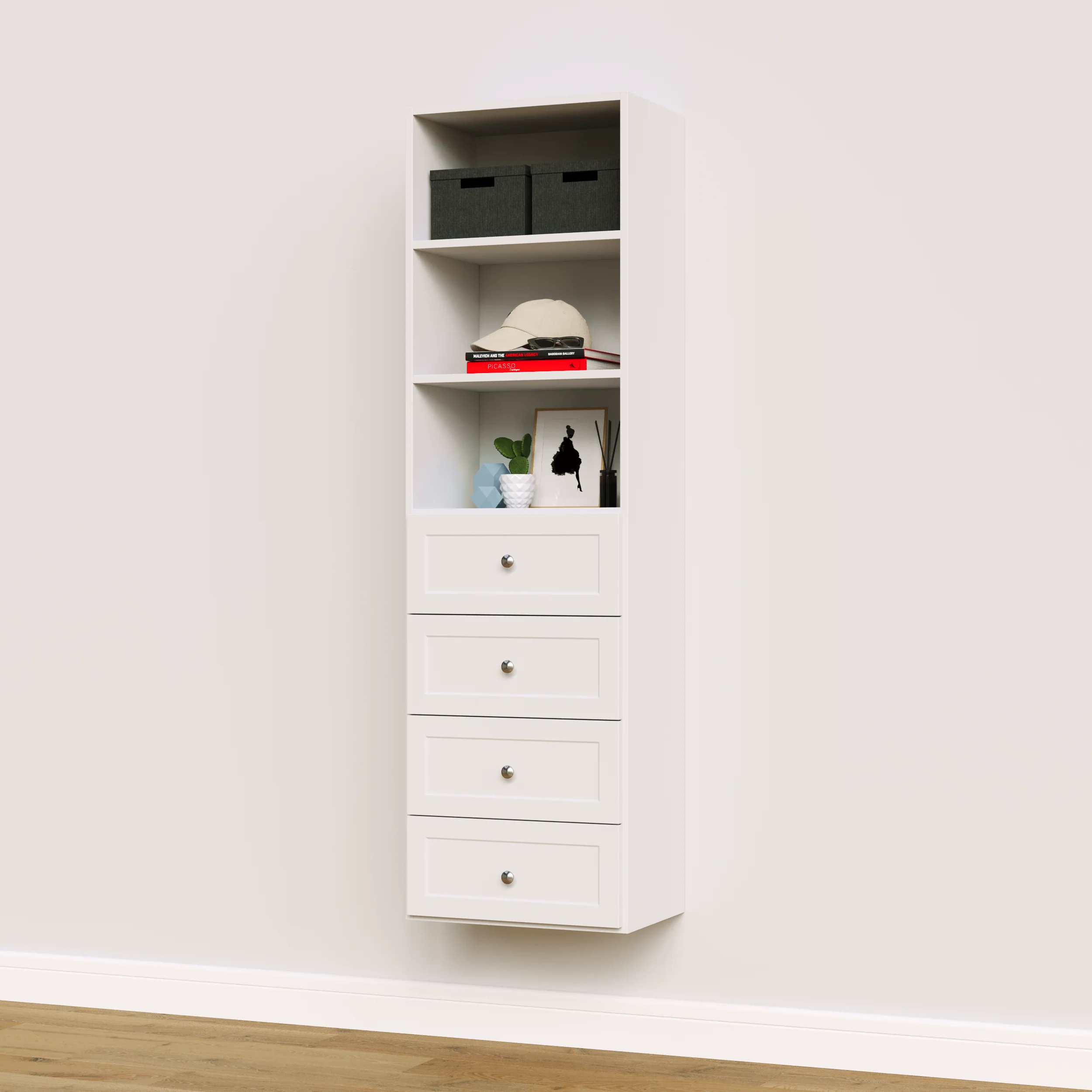 Vista 4 Drawer Shelf Tower - Image 7