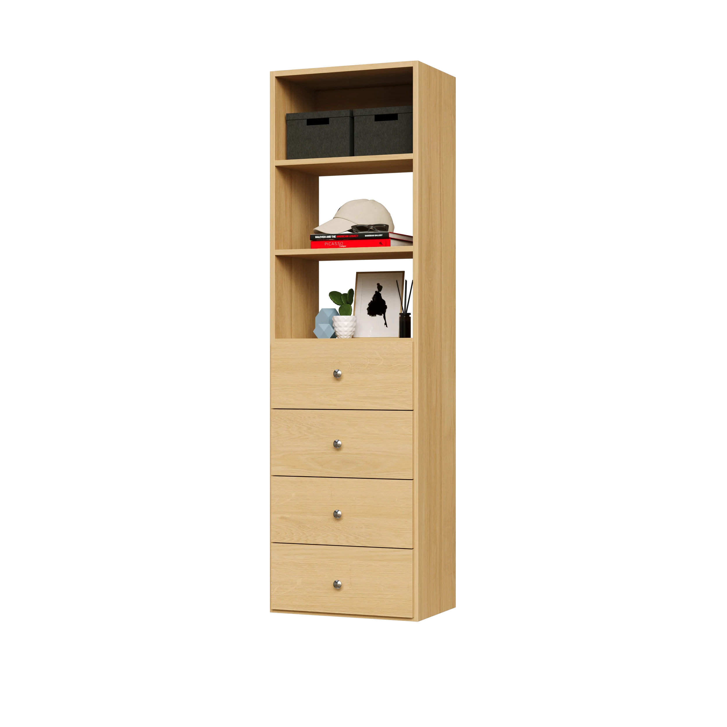 Vista 4 Drawer Shelf Tower - Image 9
